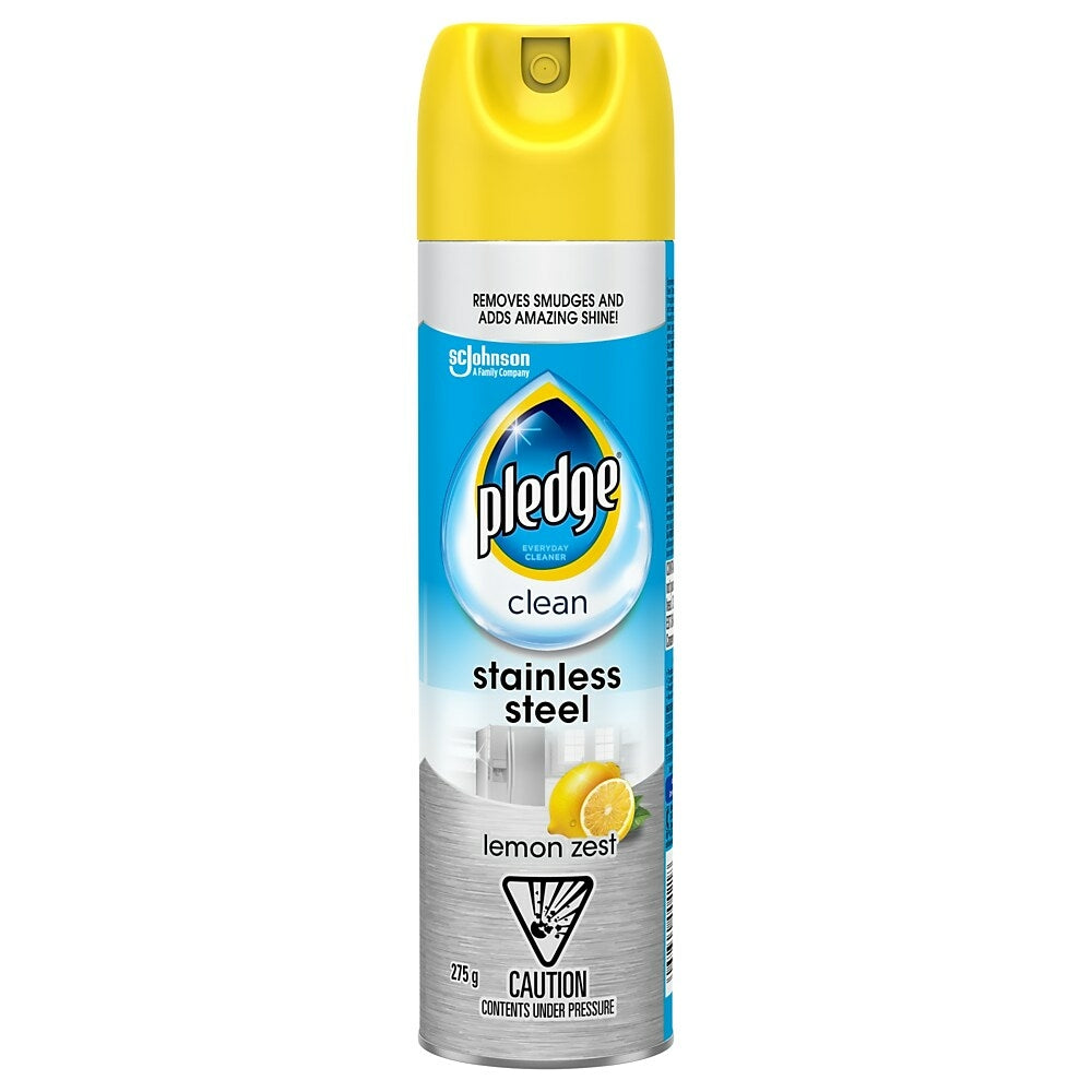Nettoyant et polissant pour acier inoxydable Pledge en aérosol - Zeste de citron - 275 g