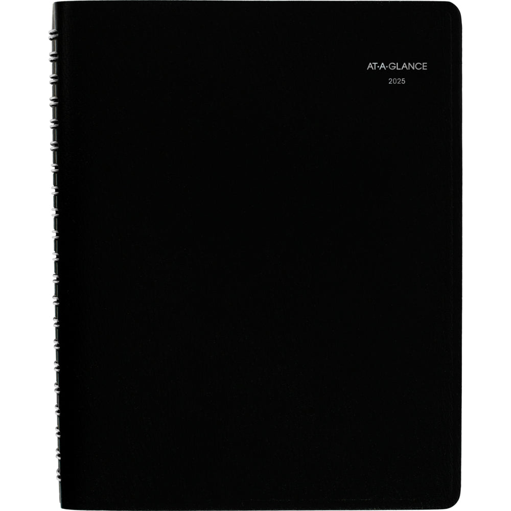 AT-A-GLANCE 2025 Four-Person Group Daily Appointment Book - 11" H x 8" W - Black - English