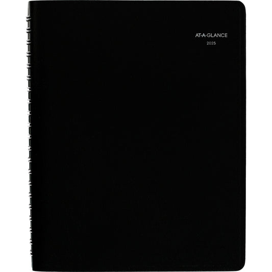 AT-A-GLANCE 2025 Four-Person Group Daily Appointment Book - 11" H x 8" W - Black - English