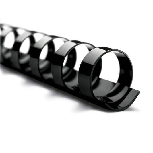 GBC CombBind 19-Hole Binding Spines - 1/2" Spine -  Black - 100 Pack