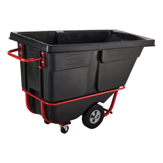 Chariot basculant rotomoulé Rubbermaid Commercial - Usage standard - 1/2 verge cube - Noir