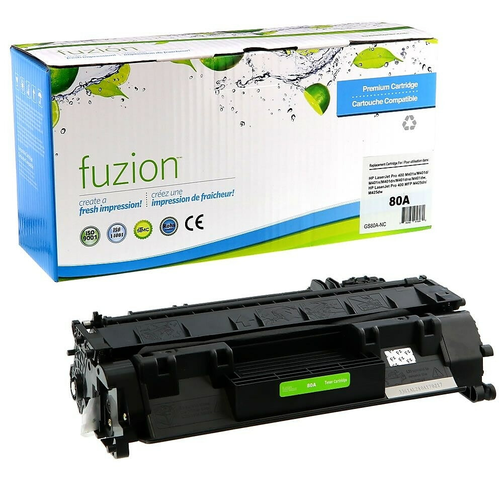 fuzion HP 80A (CF280A) Compatible Toner Cartridge - Standard Yield - Black