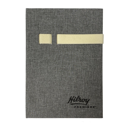 Hilroy Premiere Bungee Journal - 8-1/2" x 6" - 192 Pages - Grey/Cream