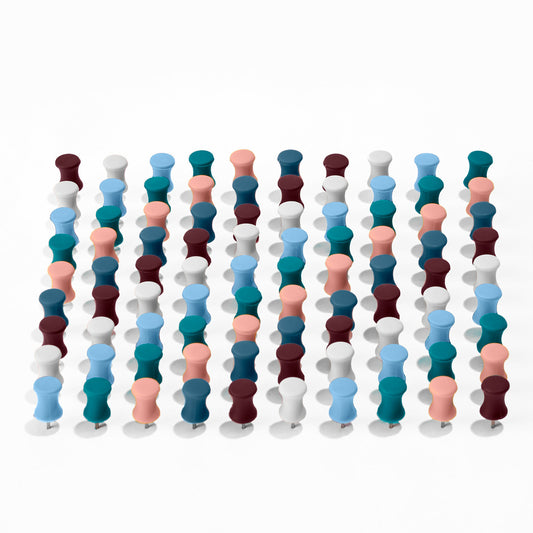 Poppin Push Pins - Assorted Colours - 100 Pack