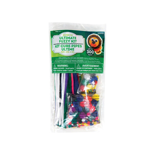 Horizon Group USA Ultimate Fuzzy Kit - Rainbow Colours - 300 Pack