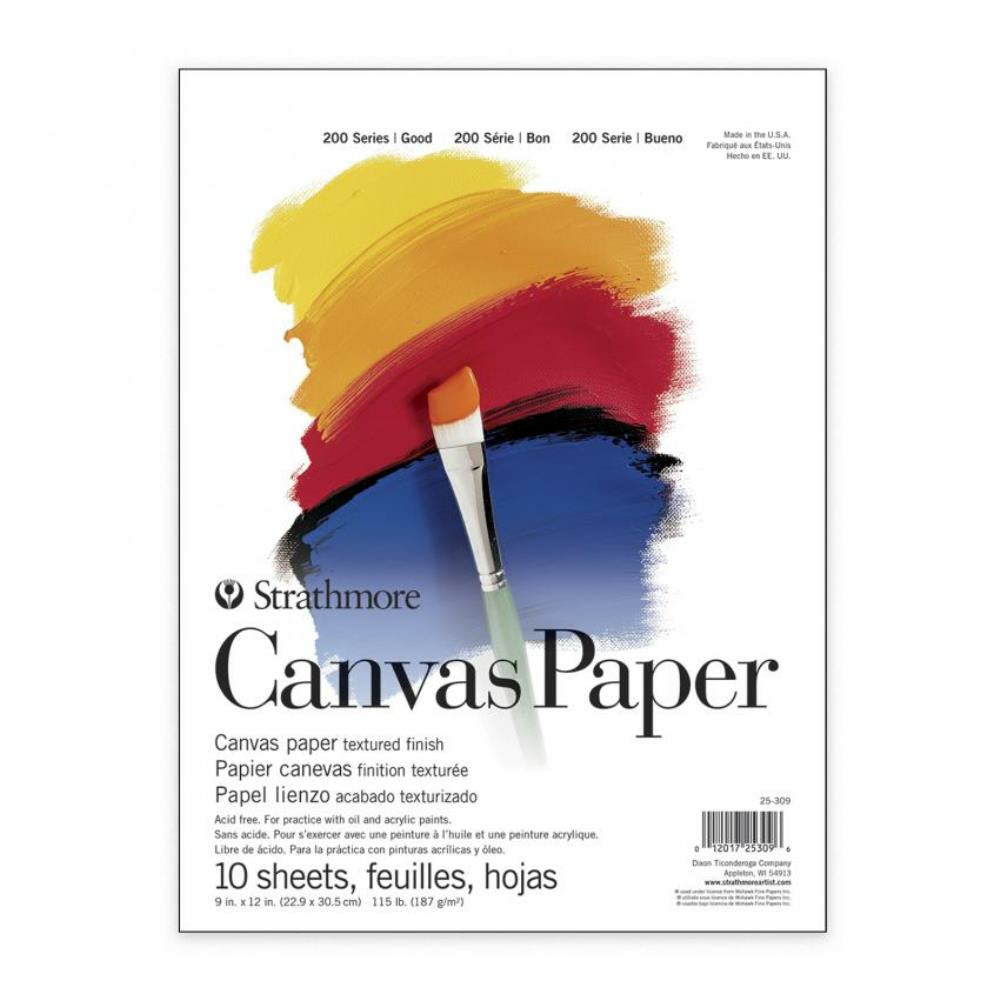 Strathmore 200 Series Canvas Paper Pad, 9"x12", 10/pad