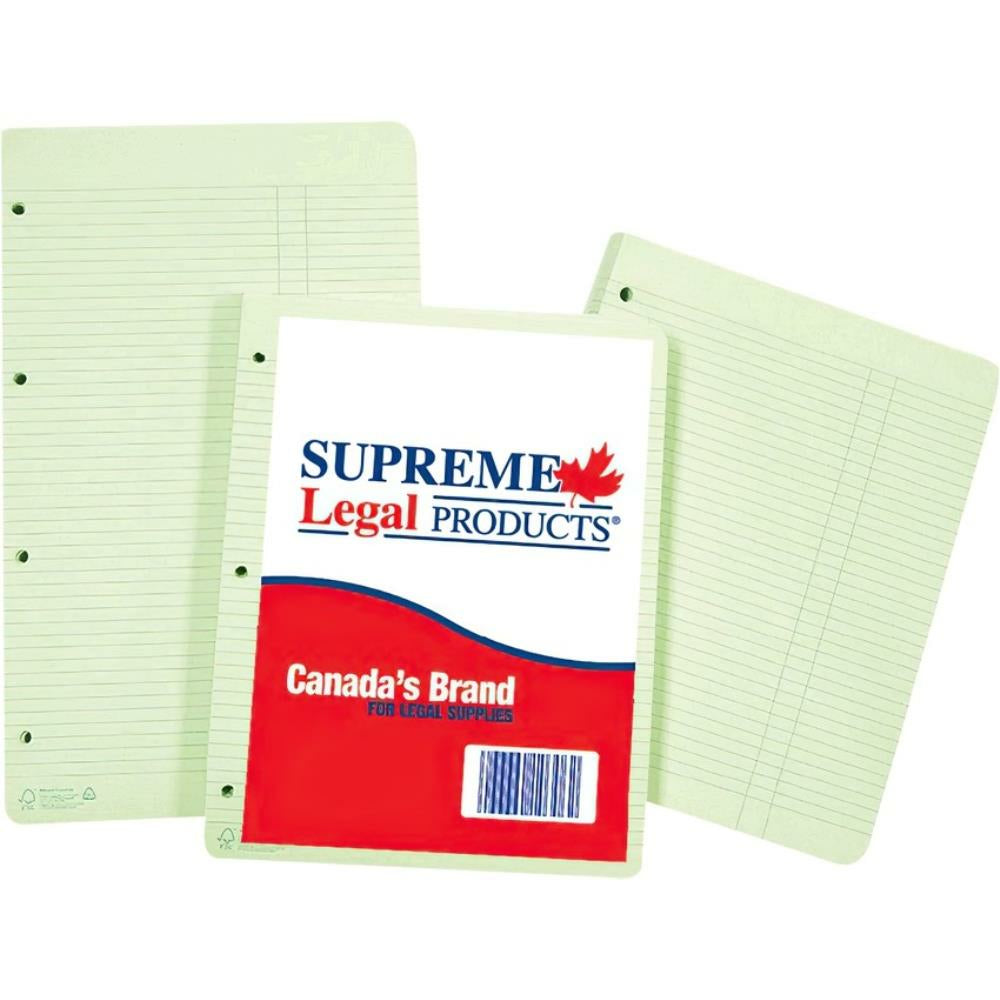 Supreme Green Trial Paper 14" Green Ruled with Double Vertical Rule 50/pkg