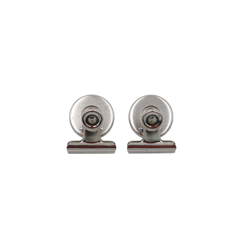 Westcott Magnetic Bulldog Clip - 1-1/4" (33mm) - Silver - 2 Pack