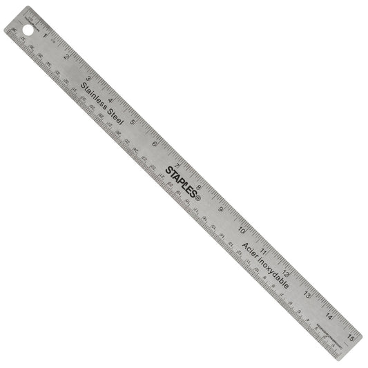 Règle Staples en acier inoxydable - 38 cm