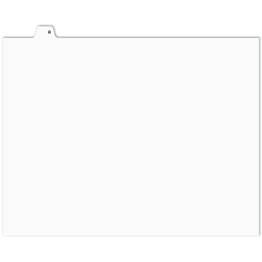 Apak Alphabetical Index Tabs - Letter D - White - 8 1/2" x 11" - 1/26th Cut - 110 lb. - Unpunched - 25 Pack