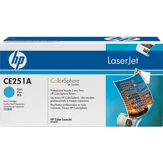 Cartouche de toner cyan HP 504A (CE251A) LaserJet d'origine