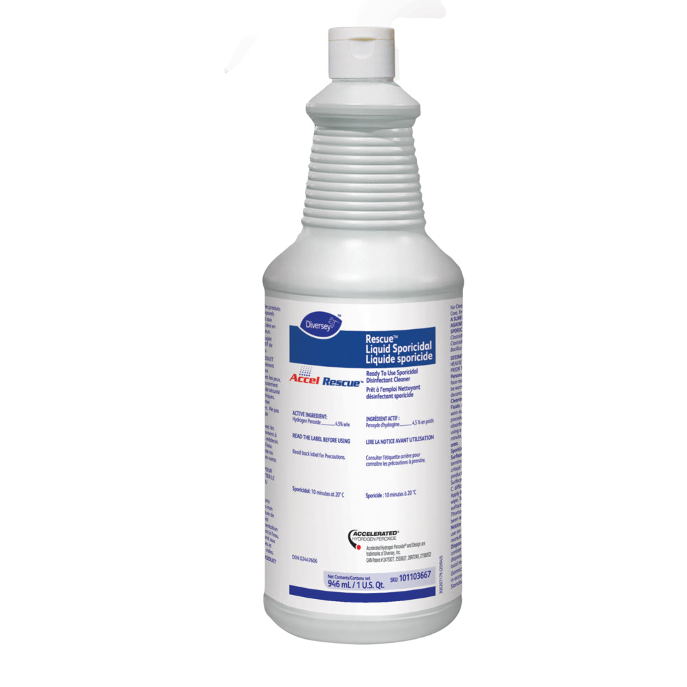 Diversey RescueLiquid Sporicidal - Disinfectant Cleaner - Ready To Use - 946 mL