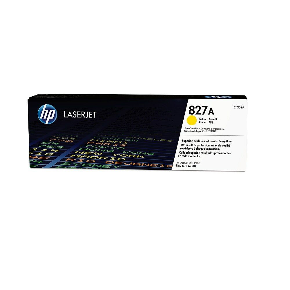Cartouche de toner LaserJet jaune d'origine HP 827A (CF302A)