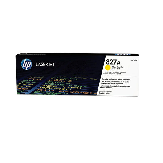 Cartouche de toner LaserJet jaune d'origine HP 827A (CF302A)