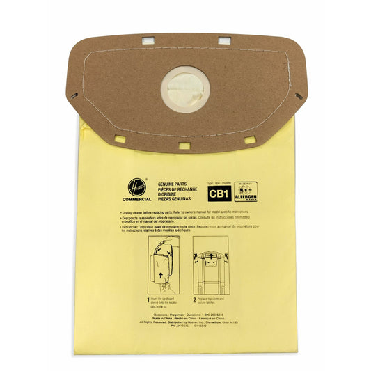 HOOVER Commercial AH10232 Sealed Collar Bag, 10/Pack