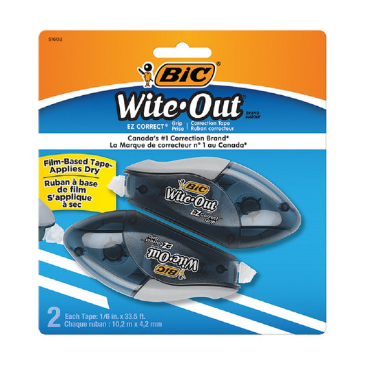 Ruban adhésif BIC Wite-Out EZcorrect - 10,2 m - Lot de 2