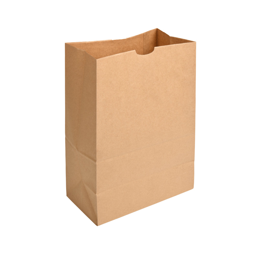 Rosenbloom 100% Recycled Plain Paper Bags - DD65 - 12" x 7" x 17" - 400 Pack