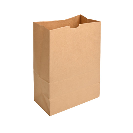 Rosenbloom 100% Recycled Plain Paper Bags - DD65 - 12" x 7" x 17" - 400 Pack
