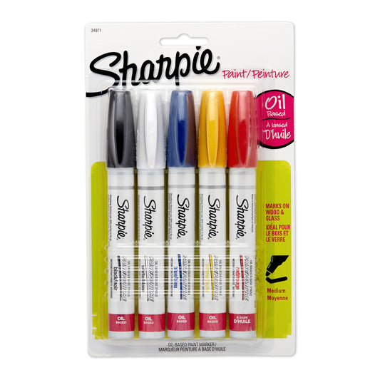 Sharpie Oil-Based Colored Paint Markers - Medium Point - 5 Pack