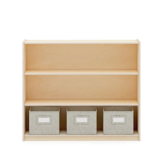 Rangement ouvert Guidecraft EdQ Essentials 36 po à 3 étagères - Naturel