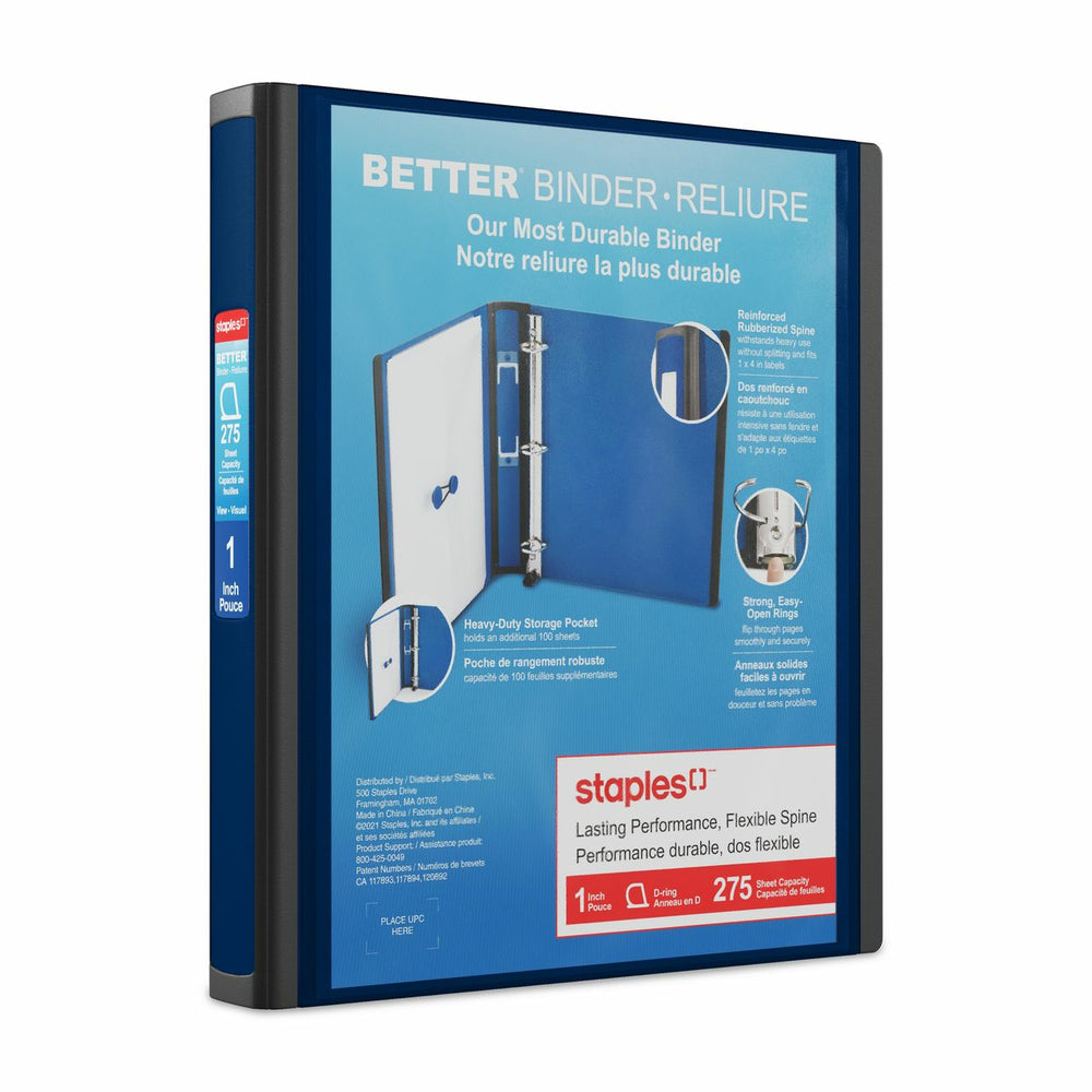 Staples Better Binder - 1" - Blue