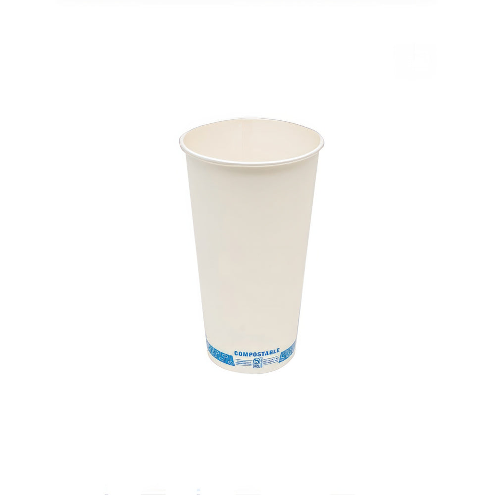 Eco-Packaging Compostable Paper Cold Cup - 22 oz - 1000 Pack