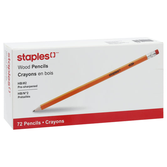 Staples Wood-cased Pencils #2 HB - 72 Pack
