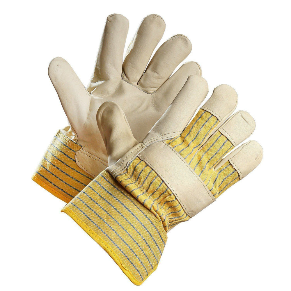 Forcefield "Workaholic" Pile Lined Grain Leather Work Glove - One Size - 2 Pack