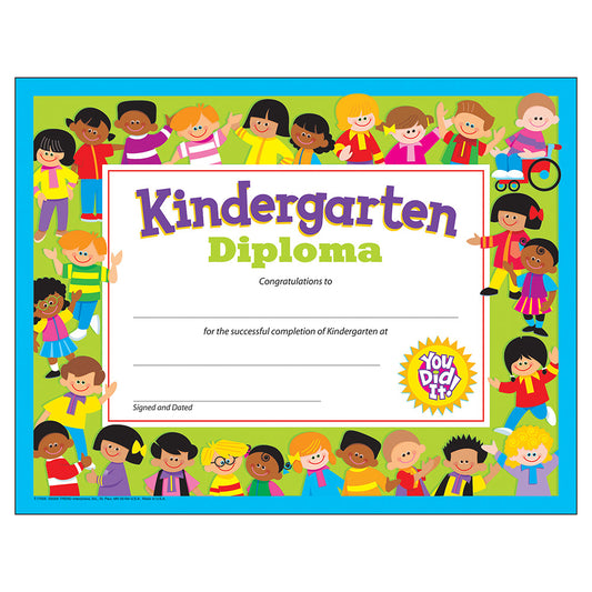 TREND enterprises Kindergarten Diploma PK-K Certificates & Diplomas - 8.5" H x 11" W - 30 pack