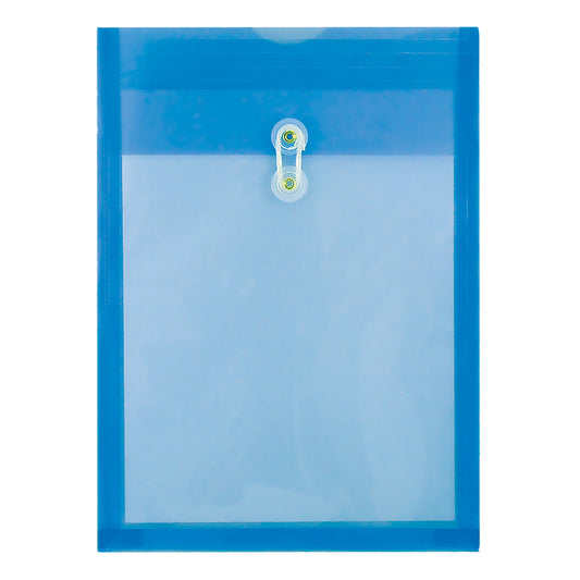 Winnable Button-Tie Closure Top Opening Poly Envelope - 9 1/2"W x 13"H - Blue