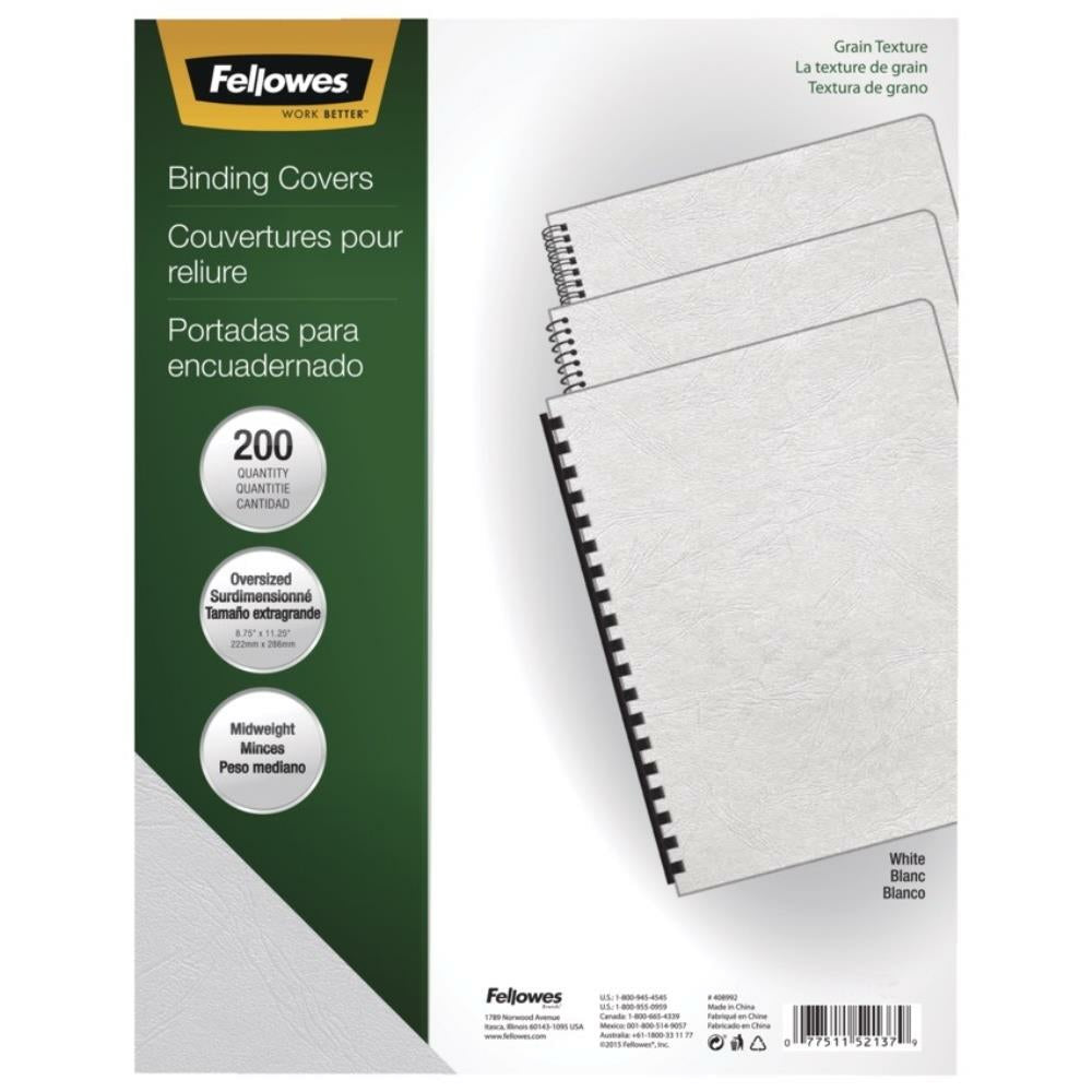 Fellowes Expressions Presentation Covers - White - 200 Pack