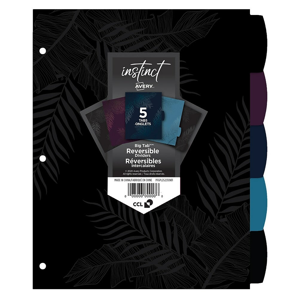 Ensemble de 5 intercalaires Avery - Instinct - Assortiment