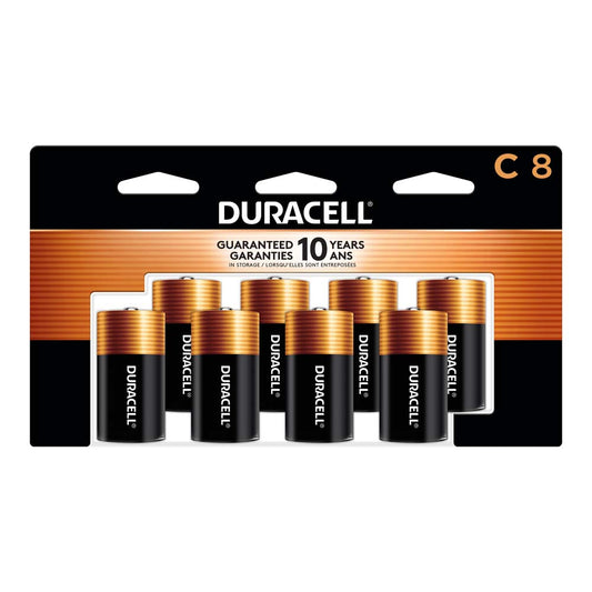 Piles Duracell Coppertop C - Paquet de 8