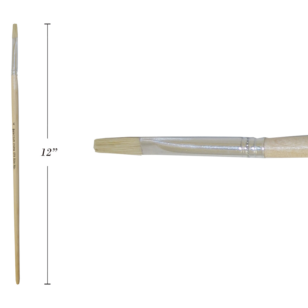 Selectum Paintbrush - Flat - Hog Hair - #4
