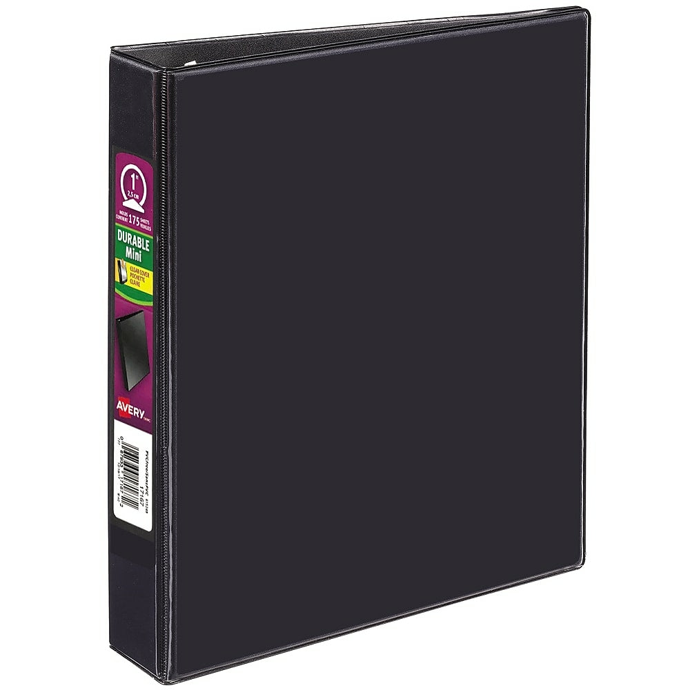 Classeur Avery Durable View, anneaux ronds de 2,5 cm, 14,5 cm x 21,5 cm, noir (17167)