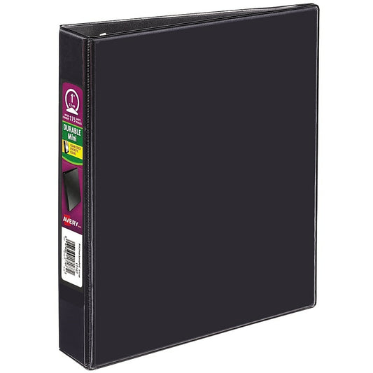 Avery Durable View Binder, 1" Sized Round Rings, 5-1/2" x 8-1/2" , Black, (17167)