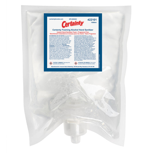 Certainty Alcohol Base Foam Sanitizer - 1000 mL - 4 Pack