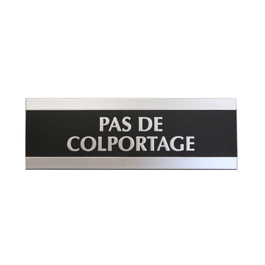 Panneau « Démarchage interdit » - 7,6 cm x 22,9 cm - Français
