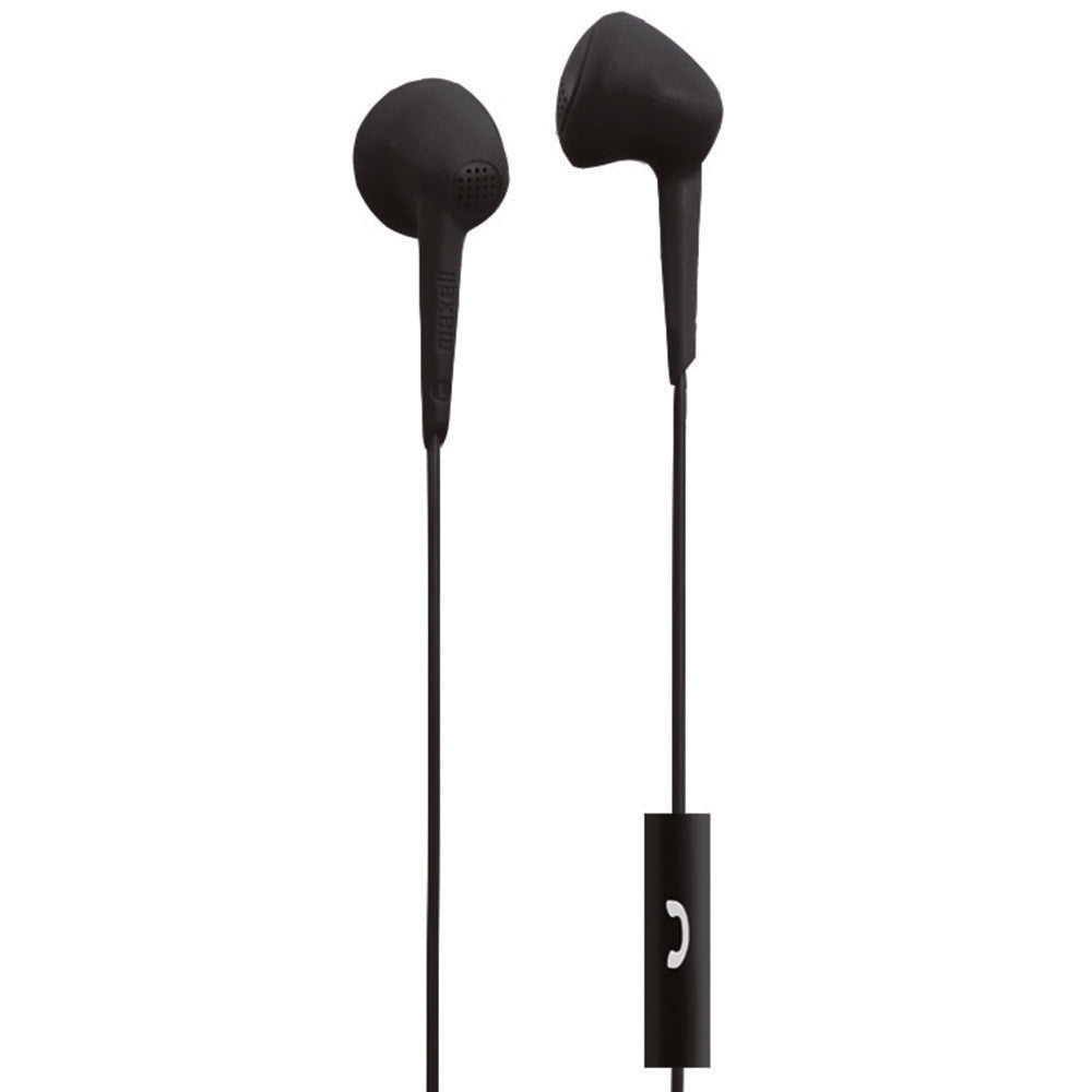 Maxell Jelleez Stereo Earbuds with Mic - Black