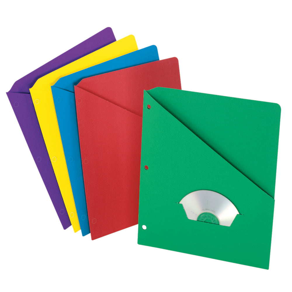 Chemises de projet Pendaflex Slash Pocket - Format lettre - Couleurs assorties - Paquet de 25