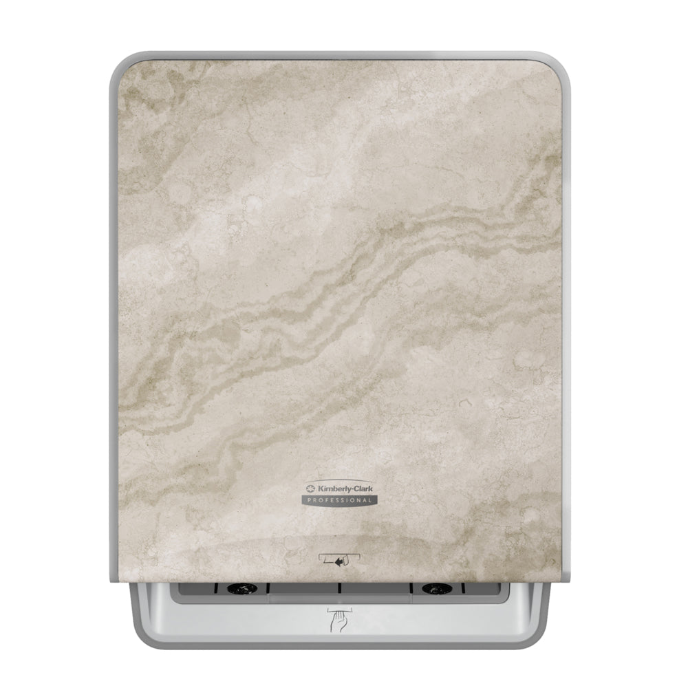 Kimberly-Clark Professional ICON Automatic Hard Roll Towel Dispenser - 16.53" x 12.41" x 10.19" - with Warm Marble Design Faceplate