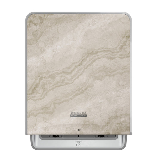 Kimberly-Clark Professional ICON Automatic Hard Roll Towel Dispenser - 16.53" x 12.41" x 10.19" - with Warm Marble Design Faceplate