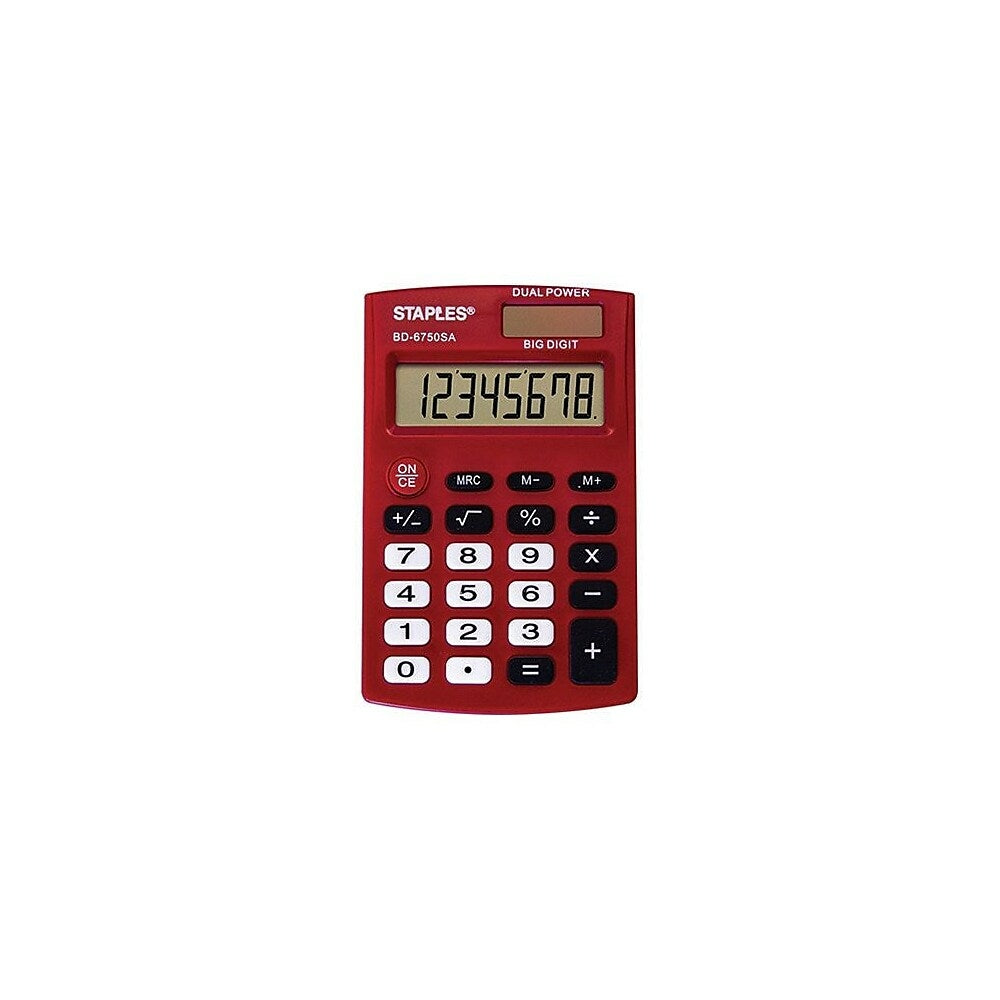 Staples BD-6750SA 8-Digit Pocket Calculator