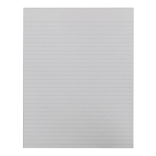 Bloc-notes Hilroy Stock - Ligné (5/16") - 8 1/2" x 11" - Blanc - 96 feuilles