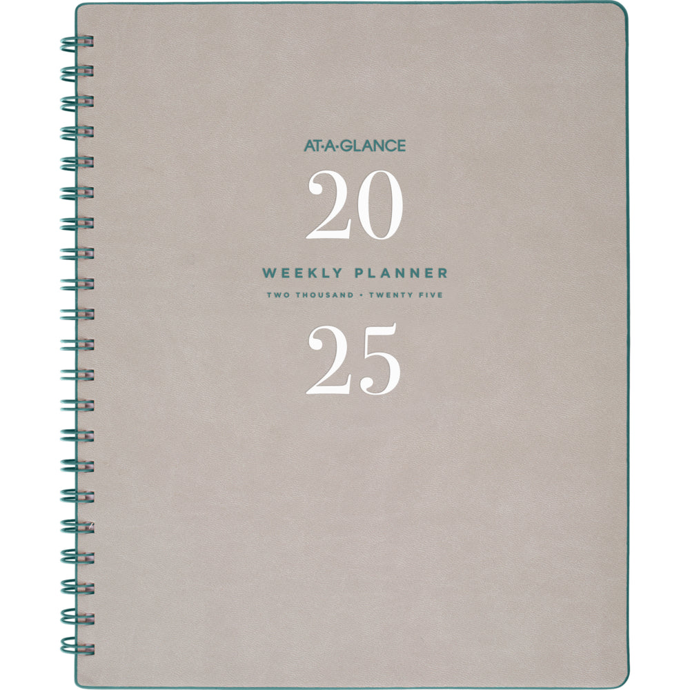 Agenda hebdomadaire/mensuel Signature 2025 AT-A-GLANCE - 28 cm (H) x 21 cm (L) - Gris - Anglais
