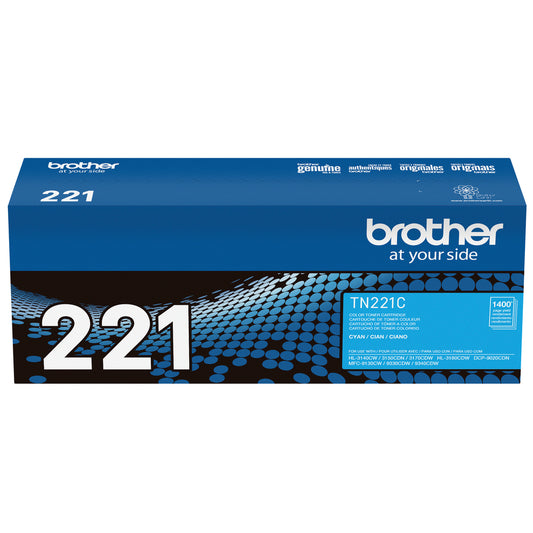 Cartouche de toner cyan Brother TN221C à rendement standard
