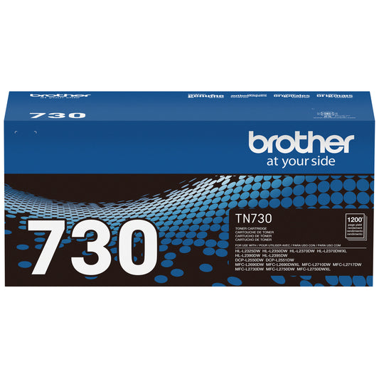 Brother TN730 Black Toner Cartridge, Standard Yield