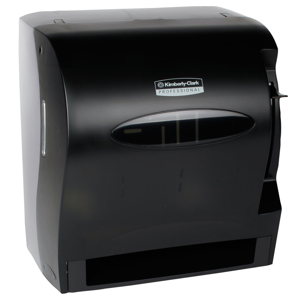 Kimberly-Clark Professional LEV-R-MATIC Manual Hard Roll Towel Dispenser - for 1.5" Core Roll Towels - 11.75 x 13.75" x 9.25" - Black