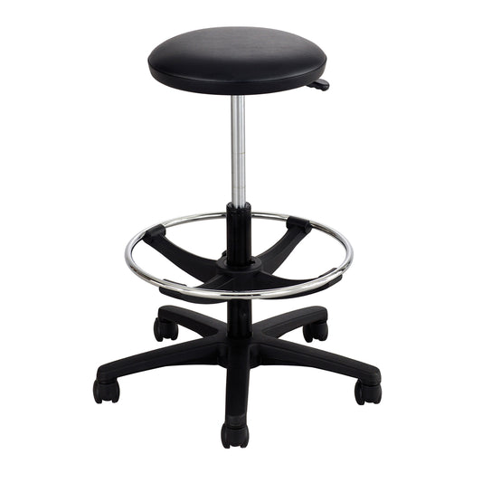 Safco Extended-Height Lab Stool - Black Vinyl