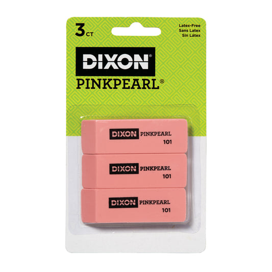 Gomme Dixon Pink Pearl à bords biseautés - Grande taille - Lot de 3